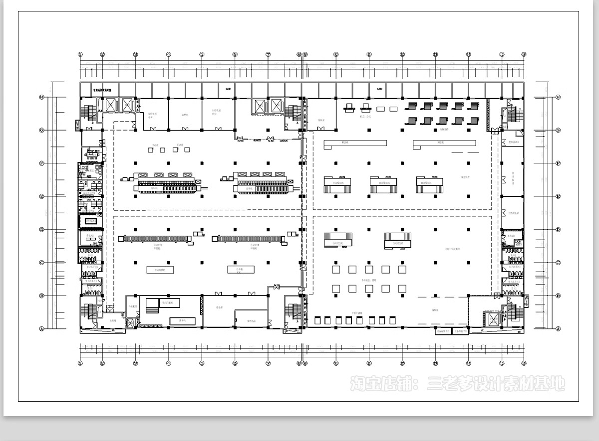 图片[5]-厂房办公建筑CAD图纸大中小型工业流水线生产车间设计施工图素材-大怪兽分享