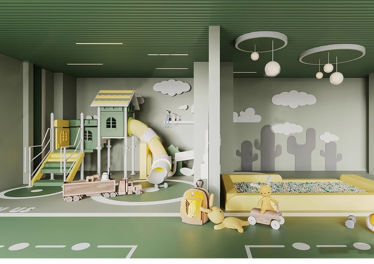 图片[5]-草图大师商场室内儿童乐园游乐场淘气堡设施城堡海洋球设备SU模型-大怪兽分享