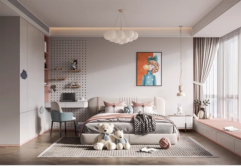 图片[5]-儿童房装修设计效果图婴儿房青少年小男女孩卧室家装布置家具素材-大怪兽分享