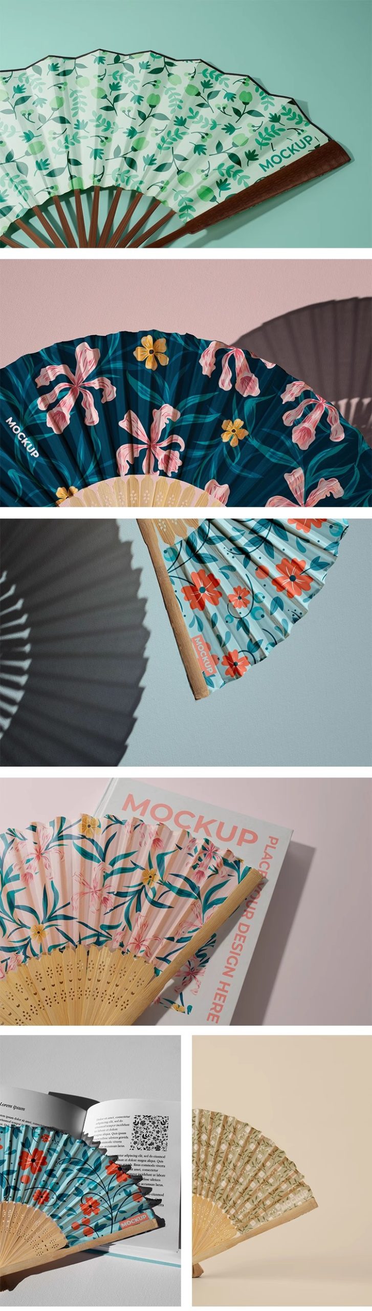 图片[7]-中国古风纸扇折扇样机贝壳扇子文创产品印花贴图样机PSD设计素材-大怪兽分享