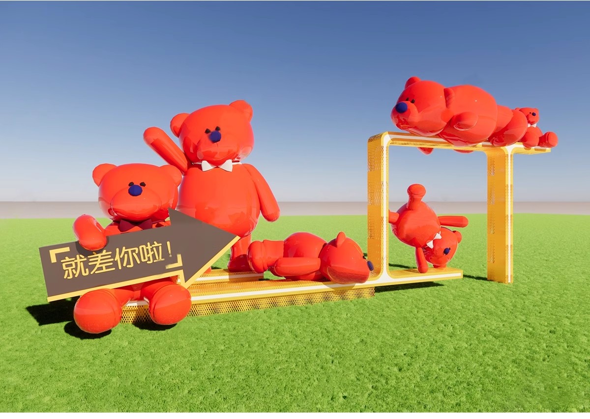 图片[6]-商业街卡通动物雕塑su模型商业广场公园景观小品熊猫麋鹿草图大师-大怪兽分享