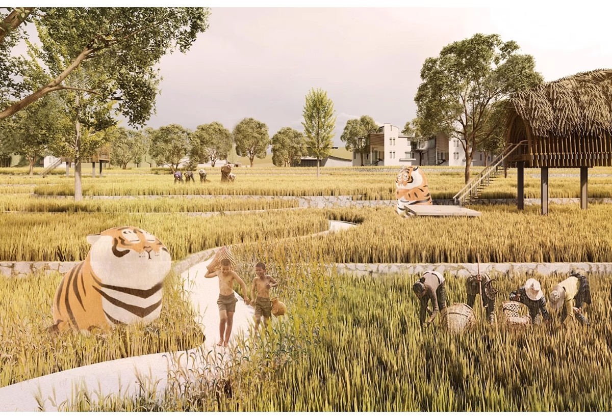 图片[6]-美丽乡村稻田农庄民宿餐厅咖啡厅景观田园公园野餐露营网红SU模型-大怪兽分享