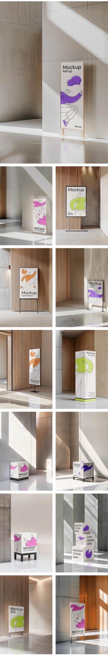 图片[6]-室内路引导视牌指示牌水牌广告海报效果展示贴图样机PSD设计素材-大怪兽分享