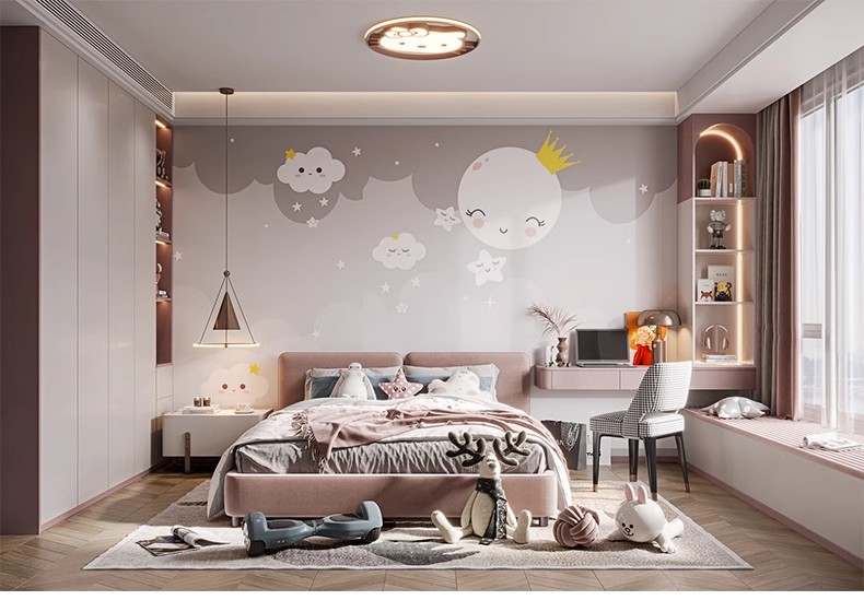 图片[6]-儿童房装修设计效果图婴儿房青少年小男女孩卧室家装布置家具素材-大怪兽分享