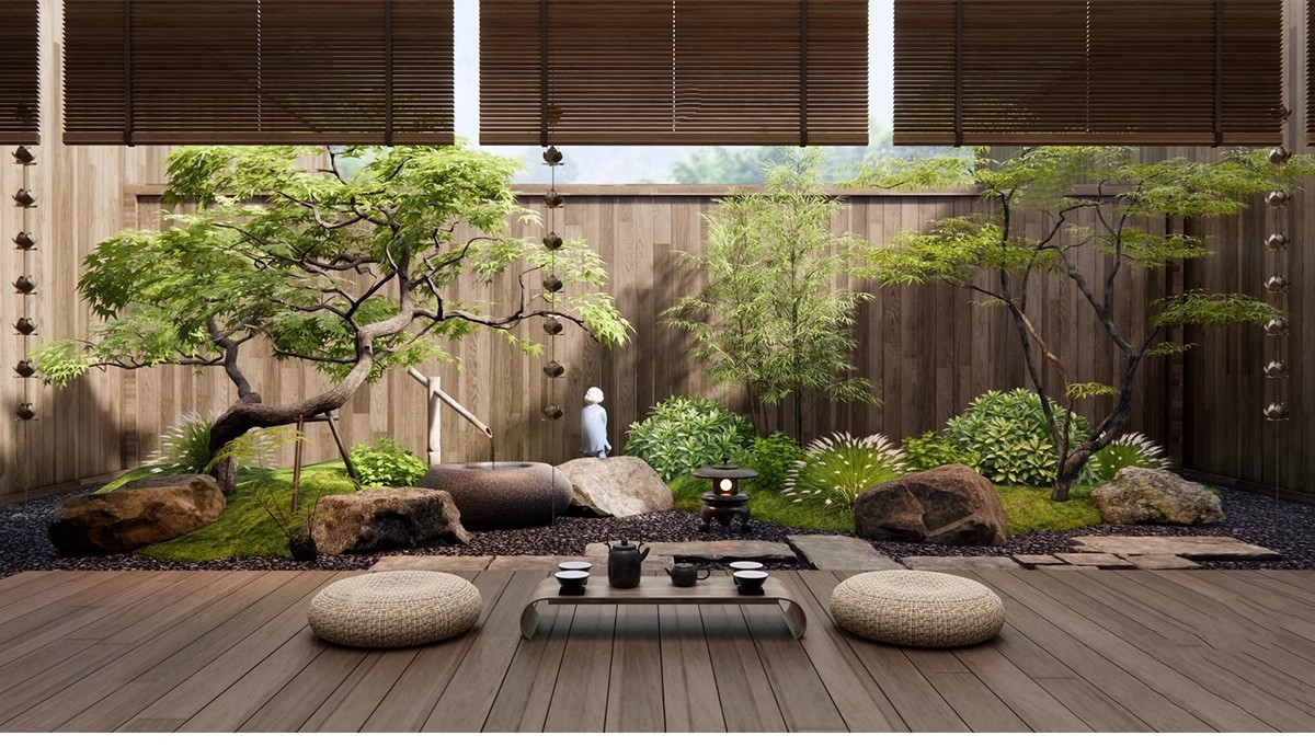 图片[7]-禅意新中式日式佛像和尚雕塑庭院假山景墙景观小品SU模型sketchup-大怪兽分享