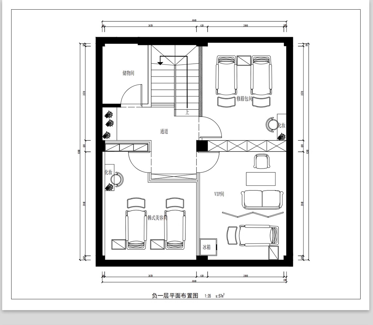 图片[6]-美甲店CAD施工图美睫店室内装修设计平面布局图奶油风效果图素材-大怪兽分享