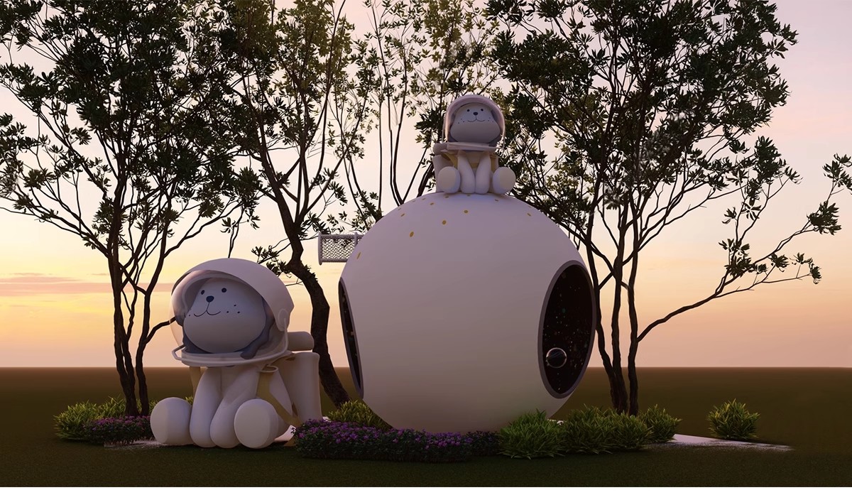 图片[7]-商业街卡通动物雕塑su模型商业广场公园景观小品熊猫麋鹿草图大师-大怪兽分享