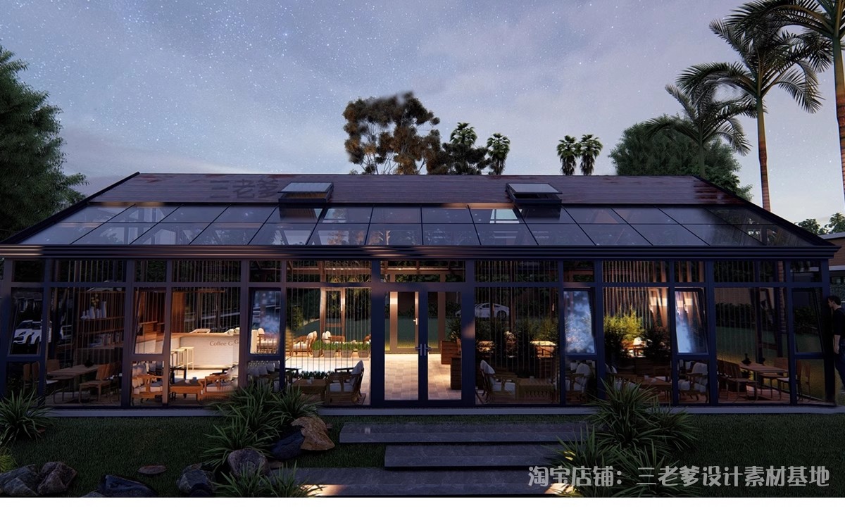 图片[7]-玻璃阳光房SU模型 现代家装别墅庭院封阳台露台屋顶设计草图大师-大怪兽分享