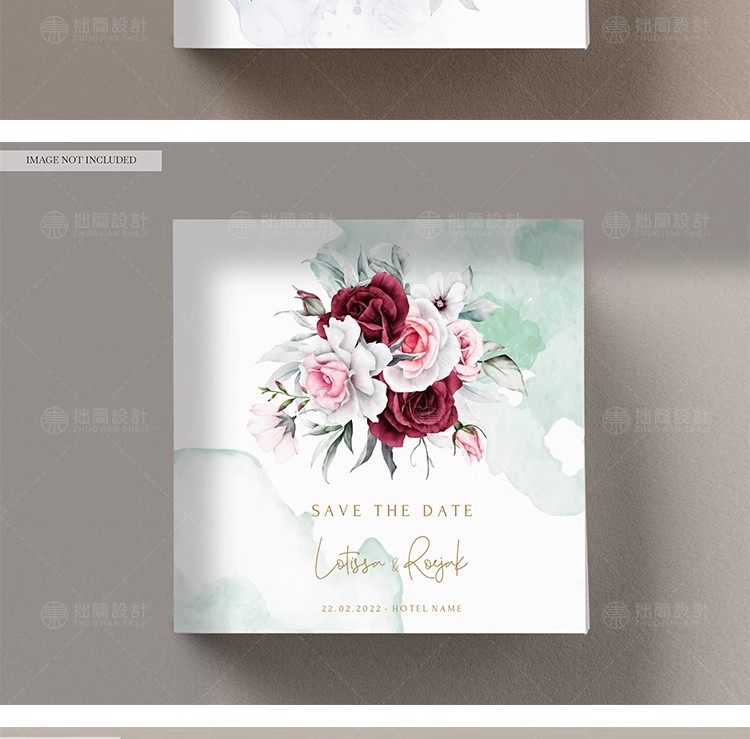 图片[7]-简约手绘水彩花朵植物请柬卡片邀请函贺卡背景海报PSD设计素材图-大怪兽分享