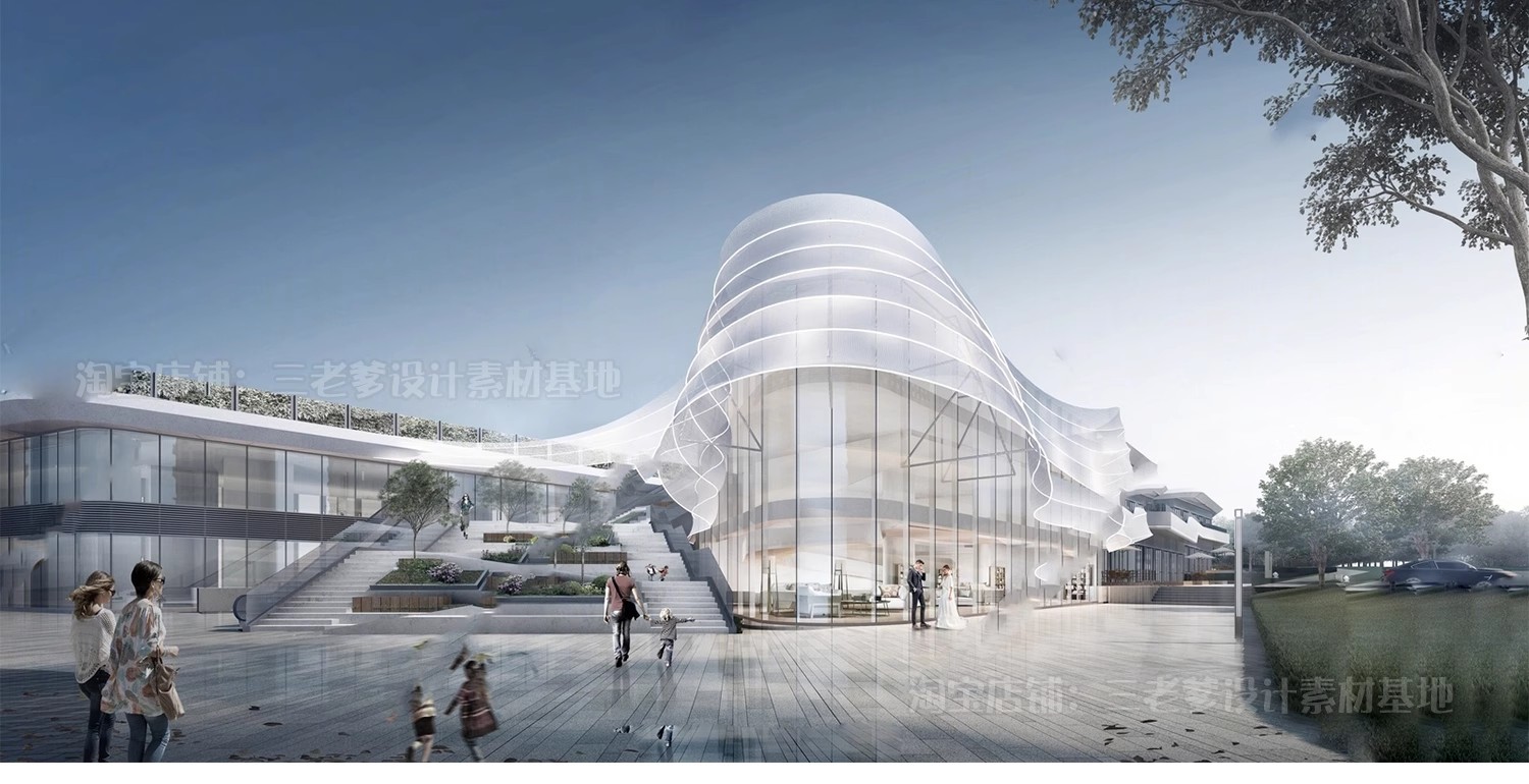 图片[8]-异形圆形建筑SU模型曲线展览馆美术馆艺术文化场馆科技馆草图大师-大怪兽分享