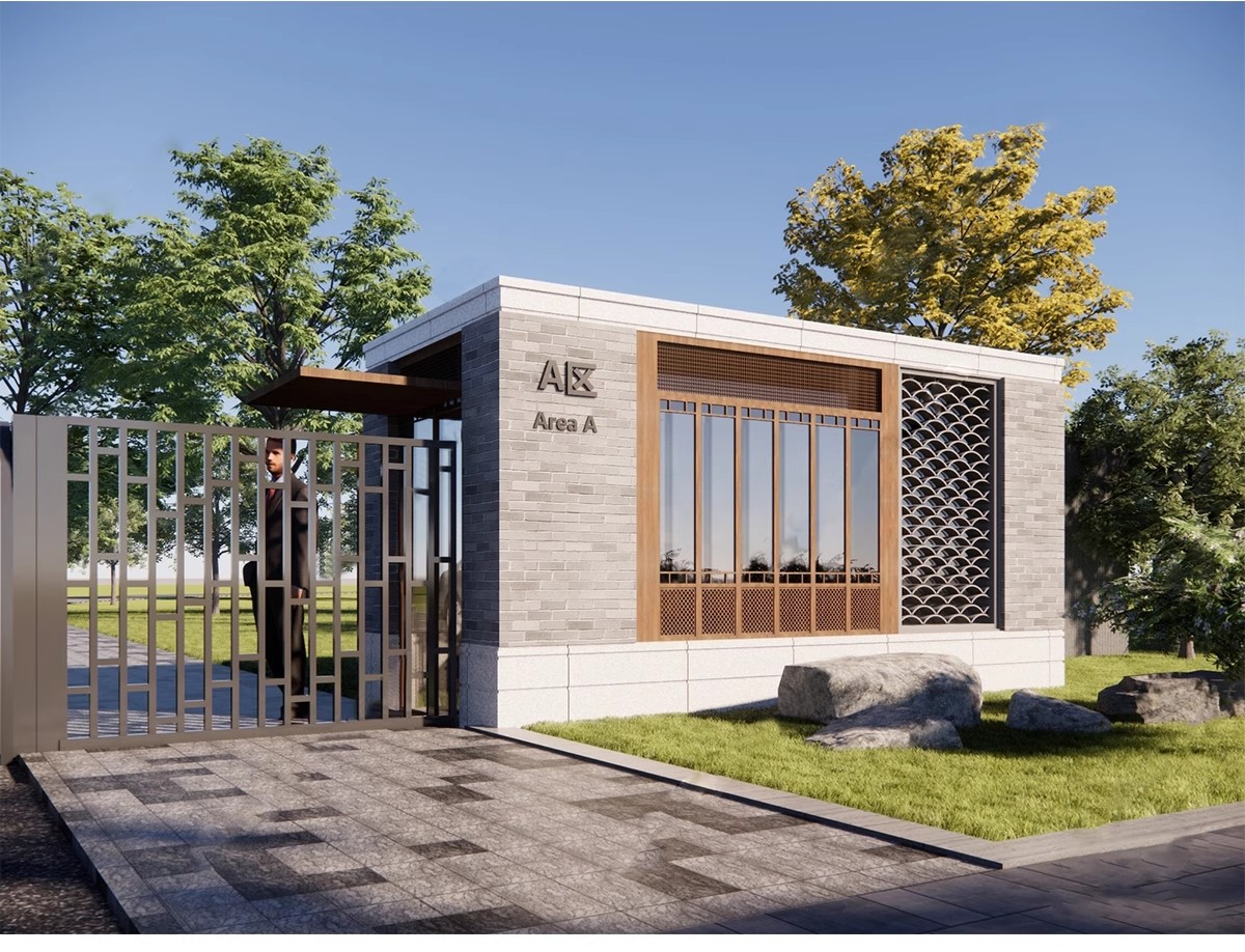 图片[8]-现代大门入口岗亭SU模型异形住宅小区学校厂区门楼门卫室草图大师-大怪兽分享