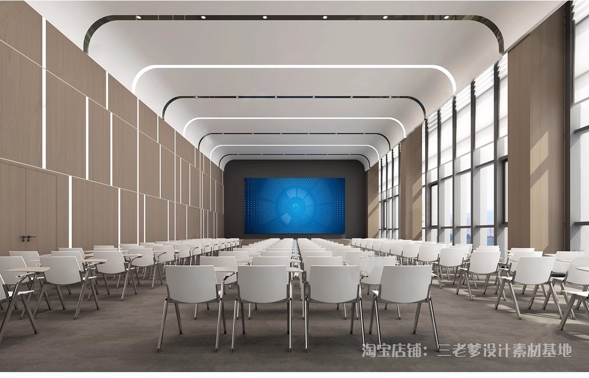 图片[8]-会议室报告大厅阶梯教室3d模型 现代工装大型汇报报告厅演播3Dmax-大怪兽分享