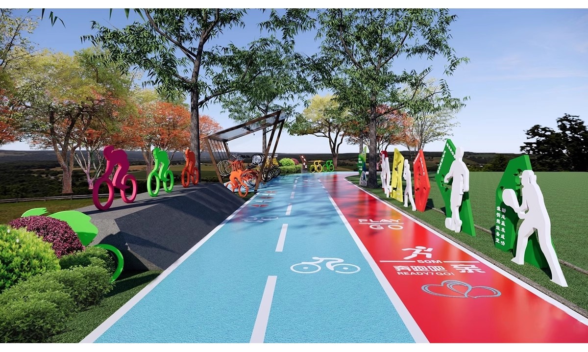 图片[9]-人行道步行道塑胶跑道su模型健身绿道骑行景观道路公园游草图大师-大怪兽分享