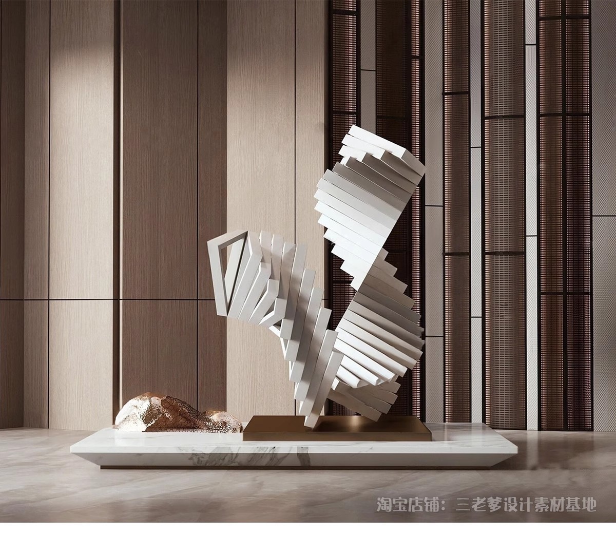 图片[9]-室内雕塑装置SU模型 景观小景场景雕塑造景场景家装工装单体艺术-大怪兽分享