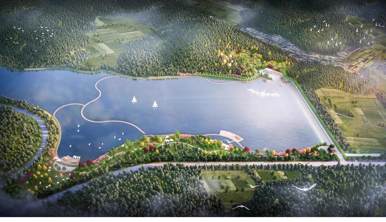 图片[9]-水库水坝su模型现代水利工程水闸发电站河流水电站堤坝草图大师-大怪兽分享