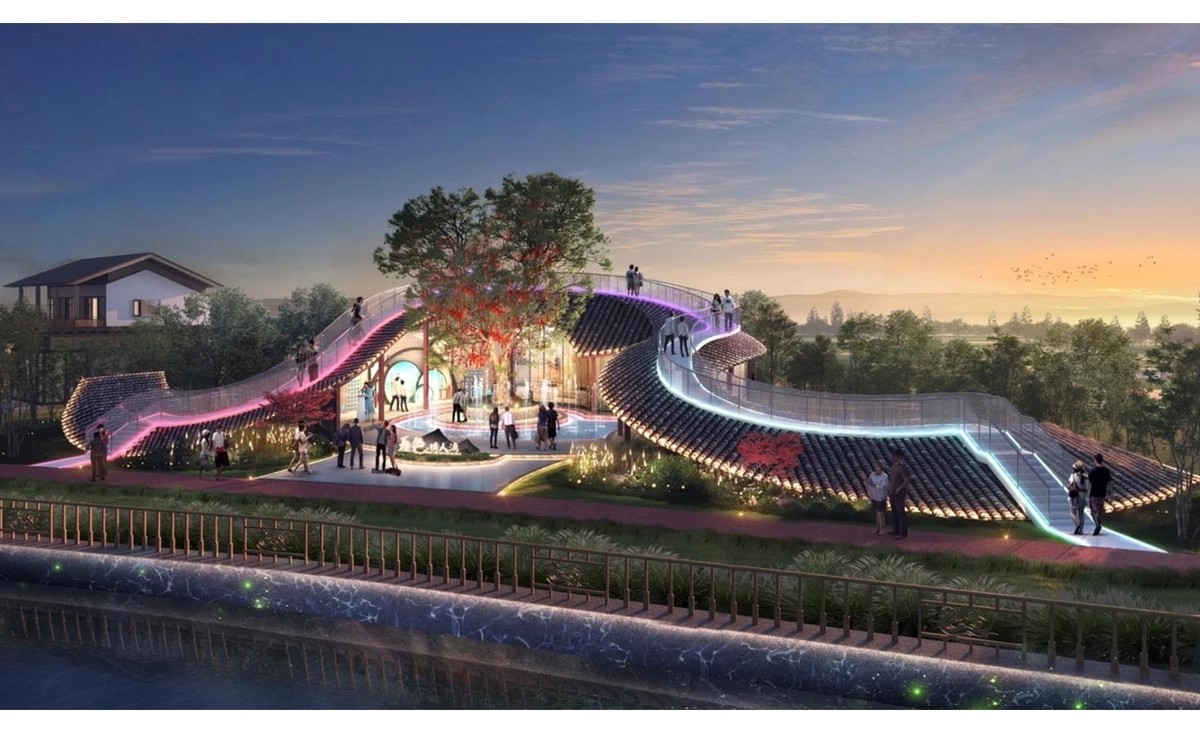 图片[9]-网红建筑屋顶花园SU模型 新中式休闲座椅拍照打卡点景观草图大师-大怪兽分享