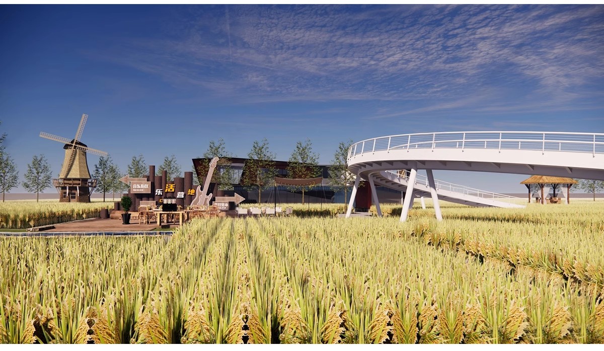 图片[9]-美丽乡村稻田农庄民宿餐厅咖啡厅景观田园公园野餐露营网红SU模型-大怪兽分享