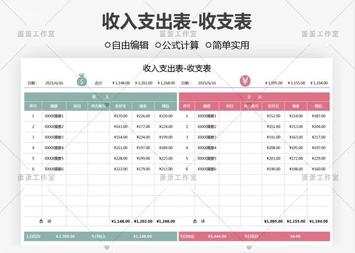图片[6]-财务报表收入支出明细统计管理查询餐厅酒店个人企业店铺家庭饭店-大怪兽分享