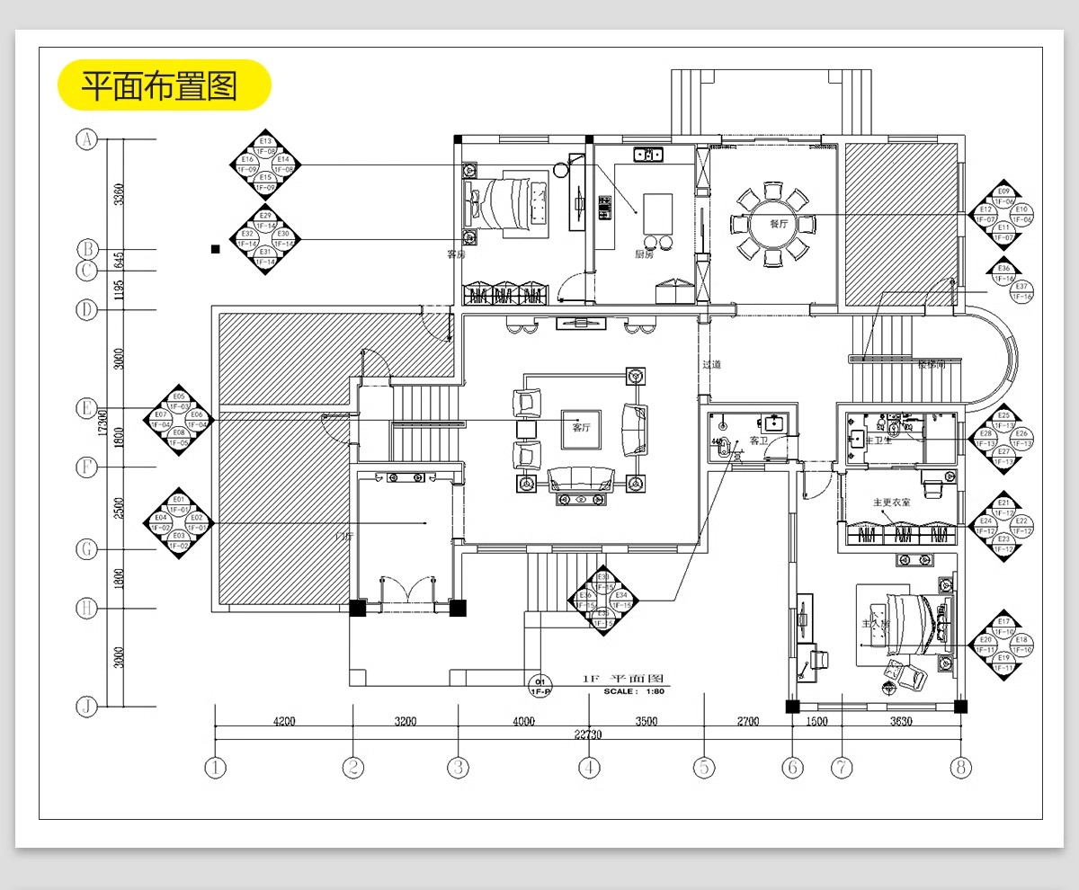 图片[7]-欧式美式别墅全套室内装修设计方案CAD施工图效果图平面立面图纸-大怪兽分享