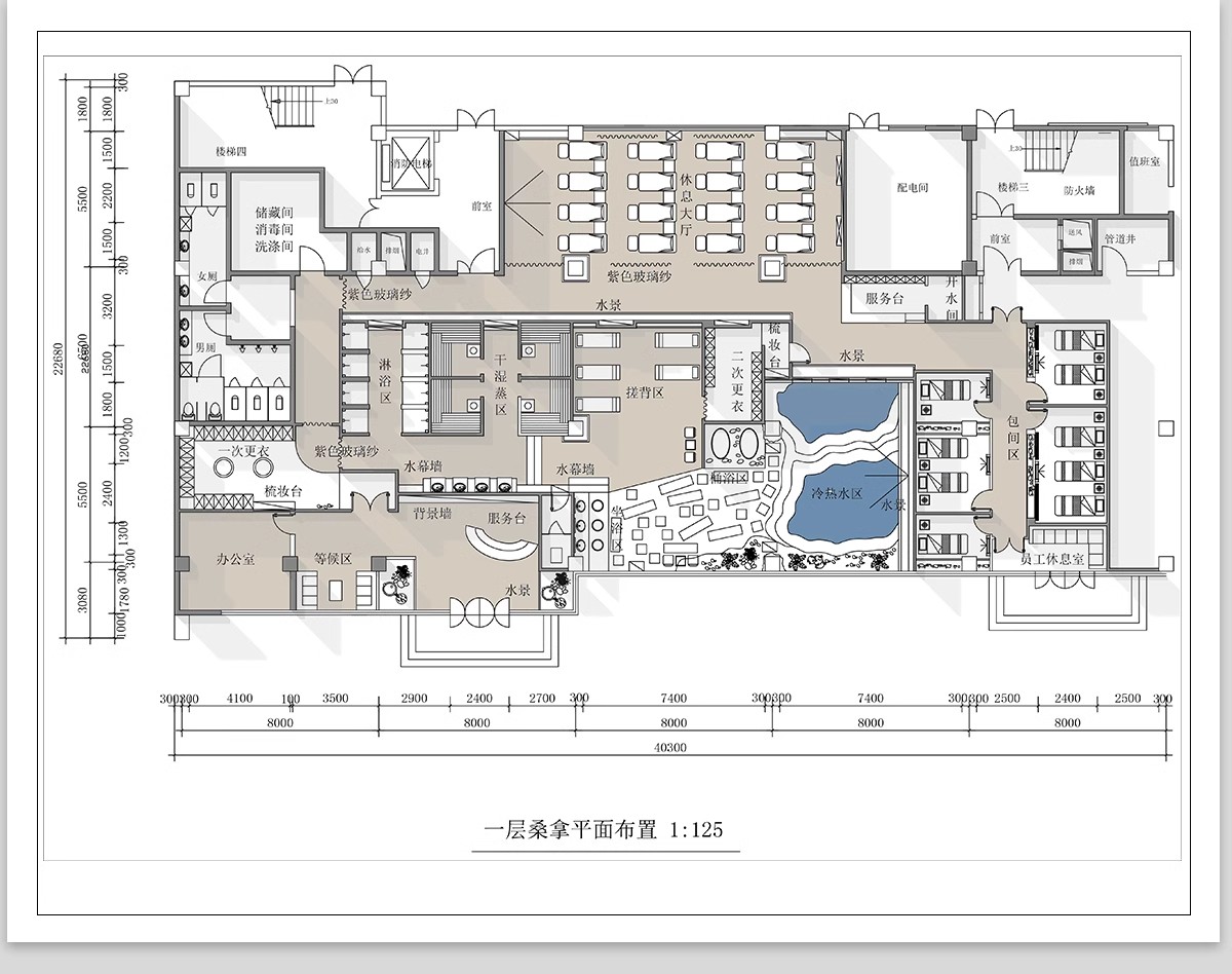 图片[9]-洗浴中心桑拿足浴CAD施工图 平面布置会所SPA按摩店布局方案图库-大怪兽分享