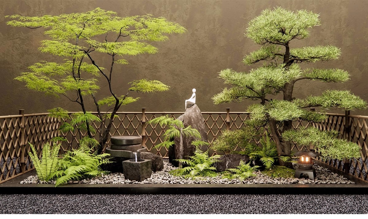 图片[10]-禅意新中式日式佛像和尚雕塑庭院假山景墙景观小品SU模型sketchup-大怪兽分享
