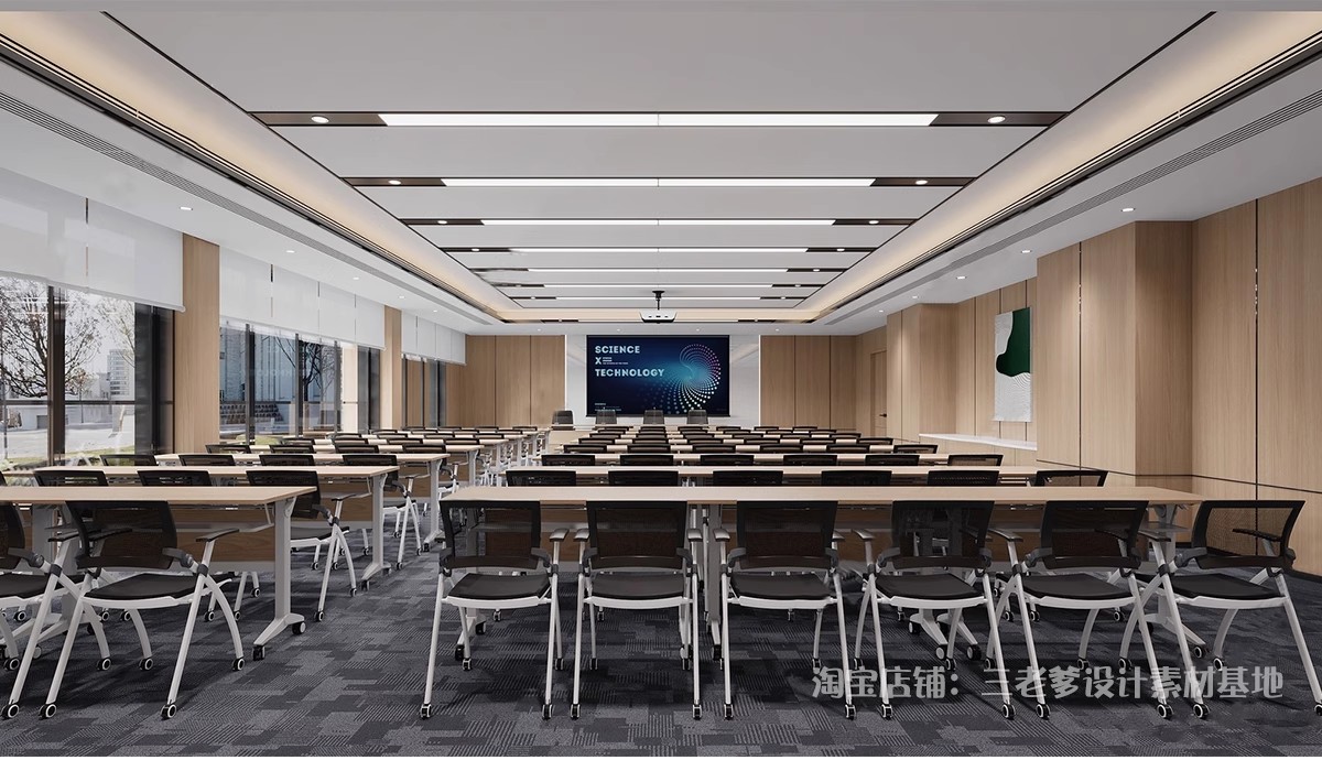 图片[10]-会议室报告大厅阶梯教室3d模型 现代工装大型汇报报告厅演播3Dmax-大怪兽分享