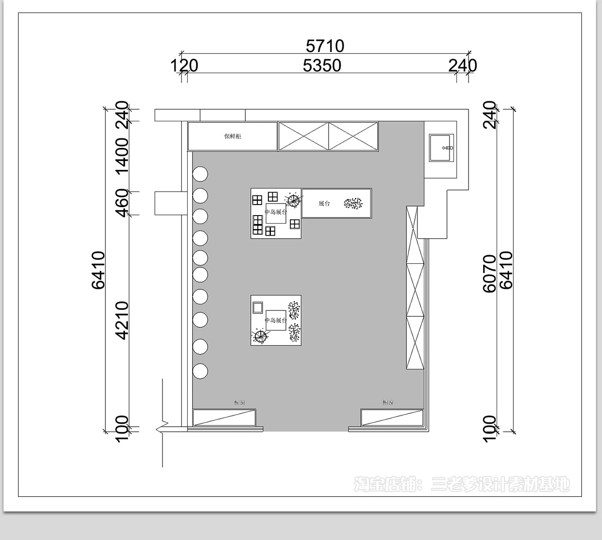 图片[10]-花店鲜花店铺CAD施工图 工装门面商铺装修设计纸室内效果图设计图-大怪兽分享