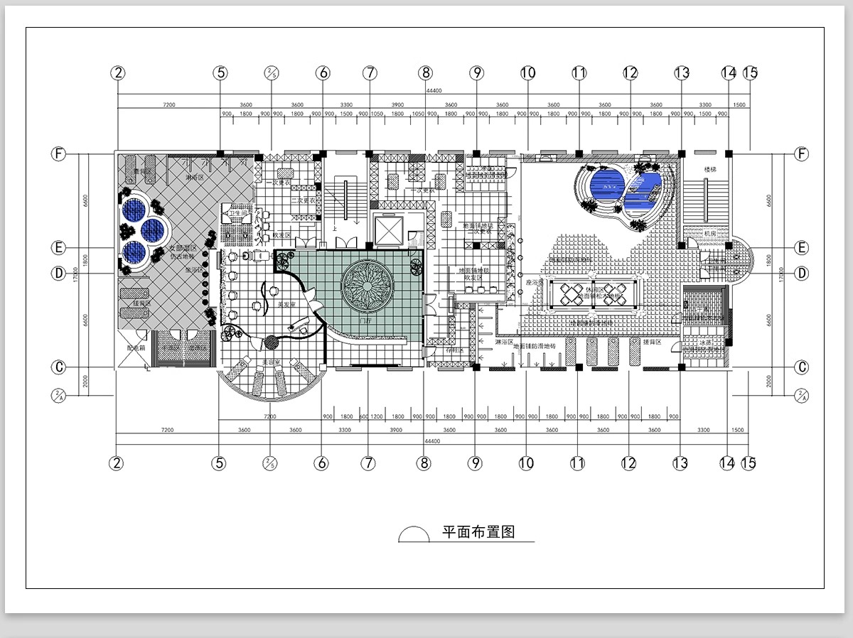 图片[10]-洗浴中心桑拿足浴CAD施工图 平面布置会所SPA按摩店布局方案图库-大怪兽分享