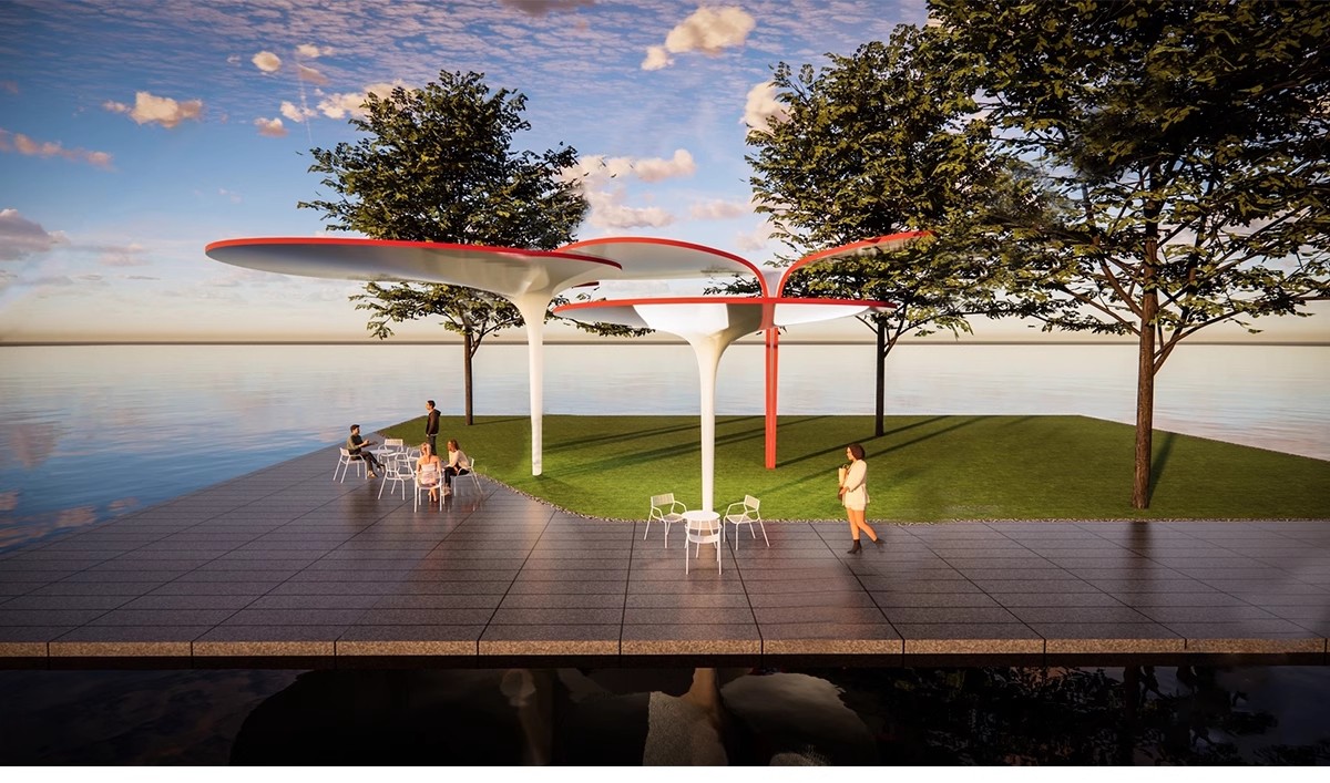 图片[10]-异形弧形廊架SU模型公园亭子广场休闲亭长廊景观构筑廊架SketchUp-大怪兽分享