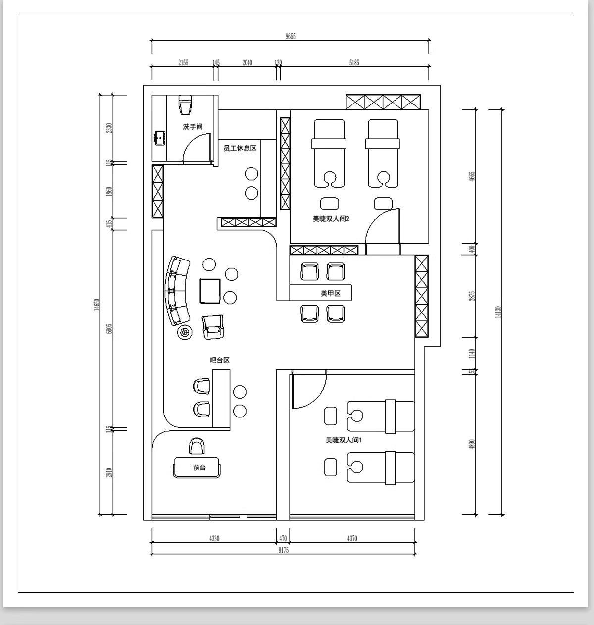 图片[10]-美甲店CAD施工图美睫店室内装修设计平面布局图奶油风效果图素材-大怪兽分享