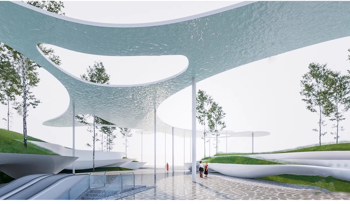 图片[11]-异形弧形廊架SU模型公园亭子广场休闲亭长廊景观构筑廊架SketchUp-大怪兽分享