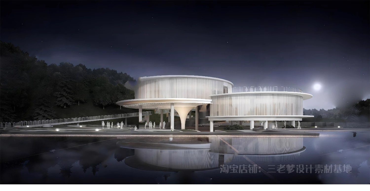 图片[12]-异形圆形建筑SU模型曲线展览馆美术馆艺术文化场馆科技馆草图大师-大怪兽分享