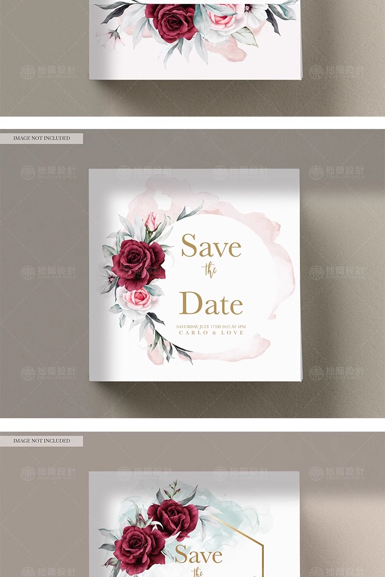 图片[12]-简约手绘水彩花朵植物请柬卡片邀请函贺卡背景海报PSD设计素材图-大怪兽分享