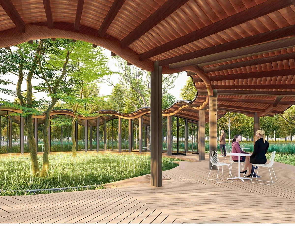 图片[12]-异形弧形廊架SU模型公园亭子广场休闲亭长廊景观构筑廊架SketchUp-大怪兽分享