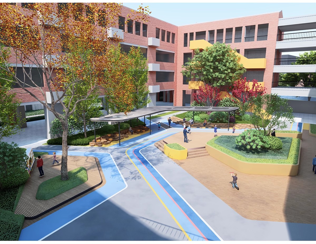 图片[13]-校园景观学校文化广场小学中学大学中庭绿地设计草图大师su模型库-大怪兽分享