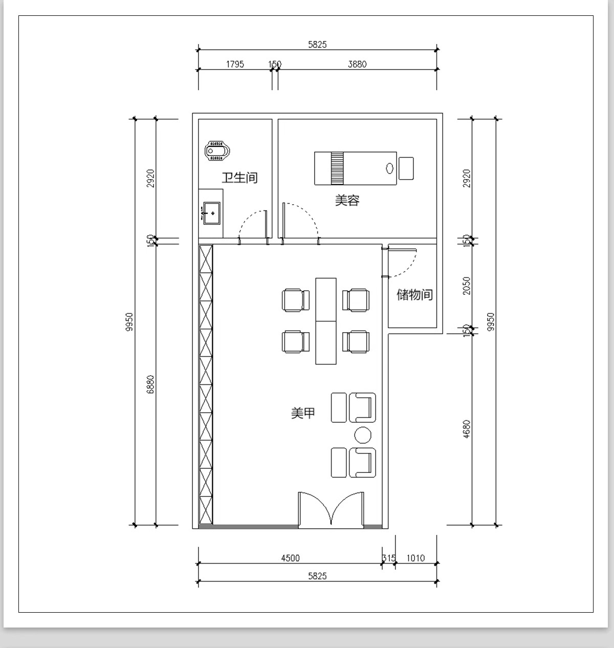 图片[12]-美甲店CAD施工图美睫店室内装修设计平面布局图奶油风效果图素材-大怪兽分享