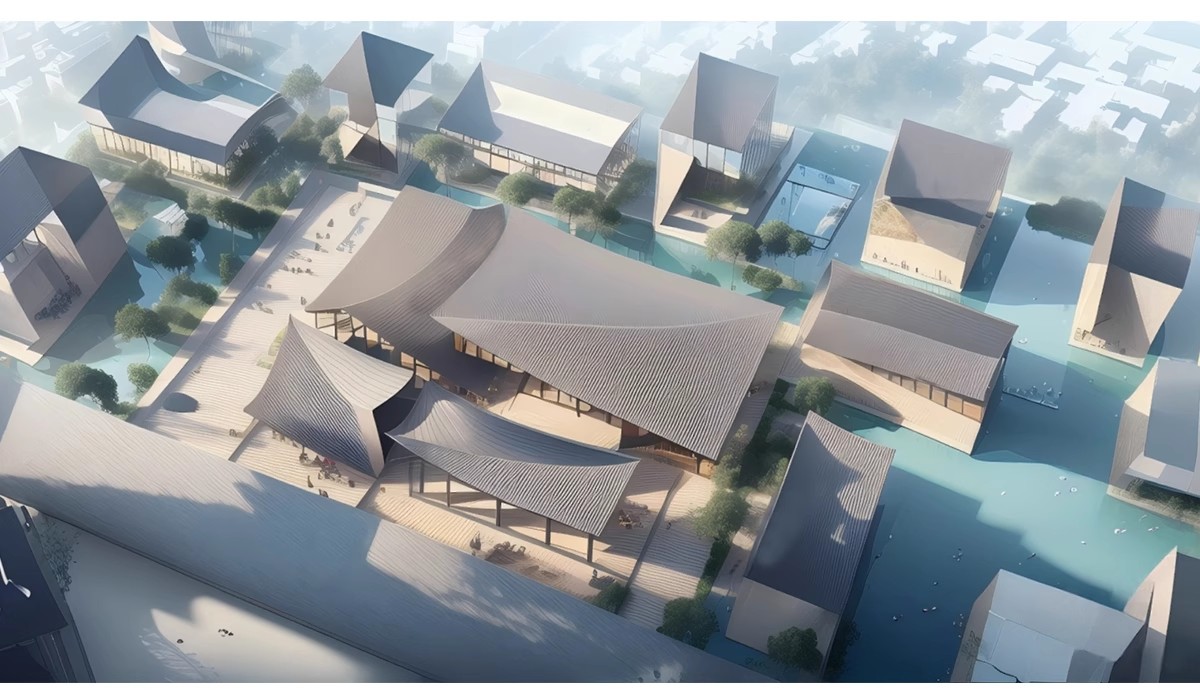 图片[13]-网红建筑屋顶花园SU模型 新中式休闲座椅拍照打卡点景观草图大师-大怪兽分享