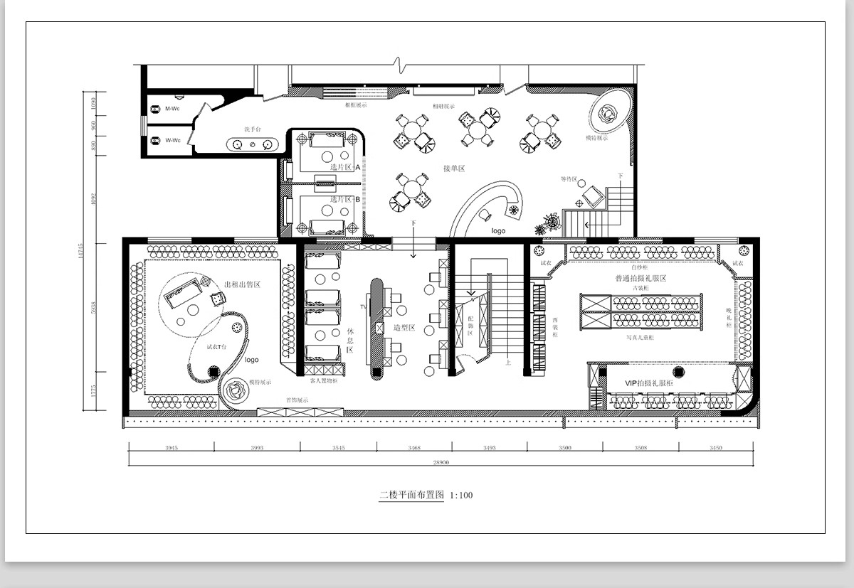 图片[13]-婚纱店摄影店影楼CAD施工图 室内平面布置方案礼服馆装修设计素材-大怪兽分享