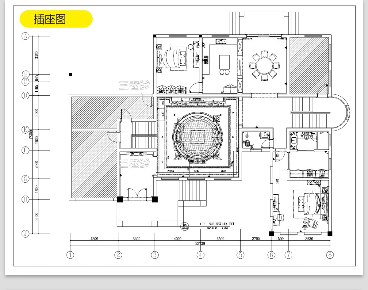 图片[11]-欧式美式别墅全套室内装修设计方案CAD施工图效果图平面立面图纸-大怪兽分享