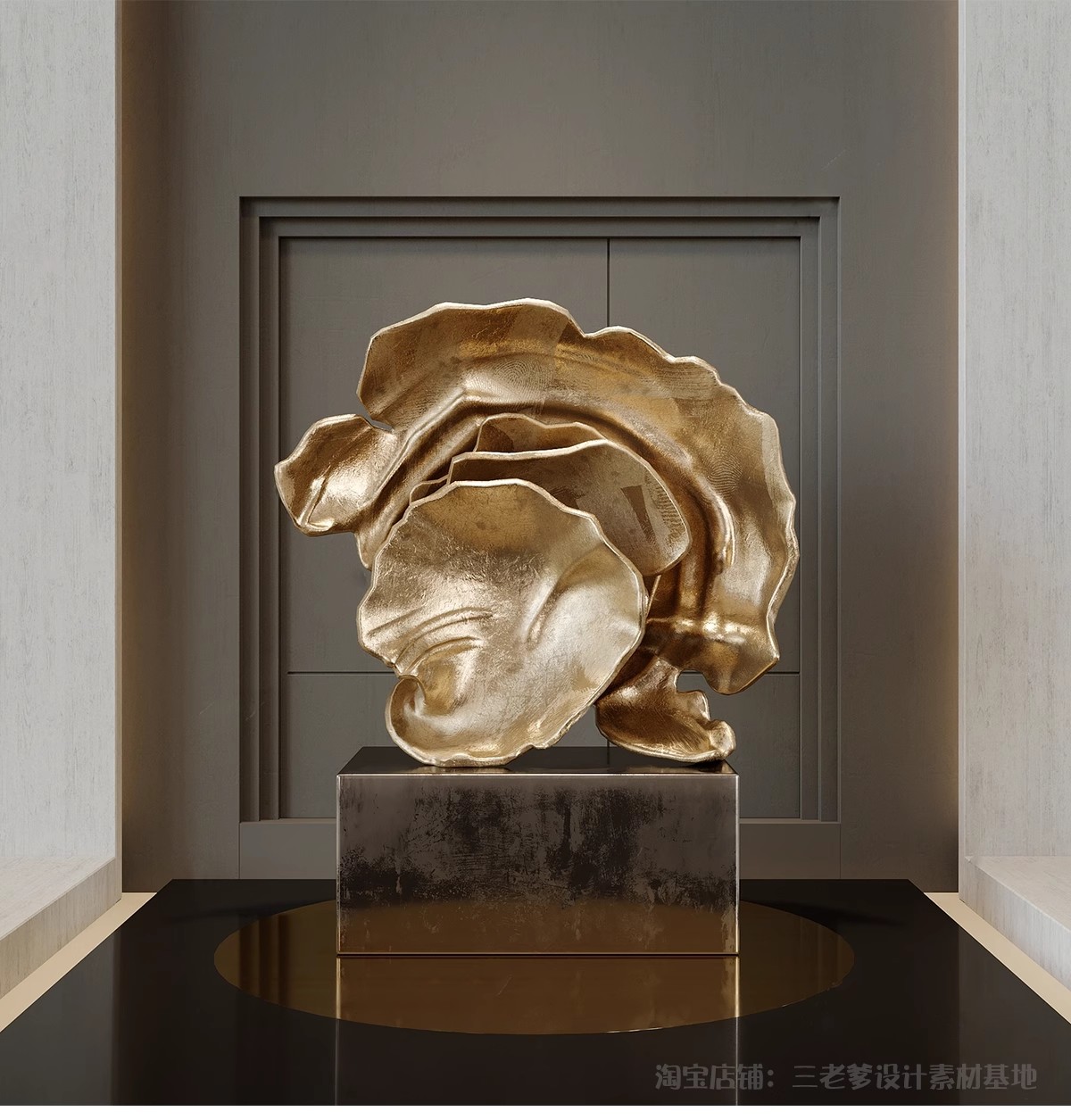 图片[14]-室内雕塑装置SU模型 景观小景场景雕塑造景场景家装工装单体艺术-大怪兽分享