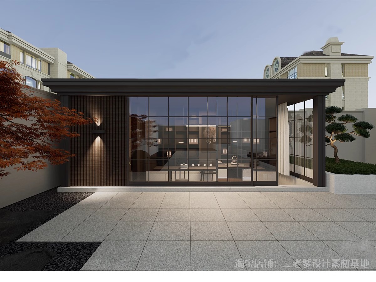 图片[14]-玻璃阳光房SU模型 现代家装别墅庭院封阳台露台屋顶设计草图大师-大怪兽分享