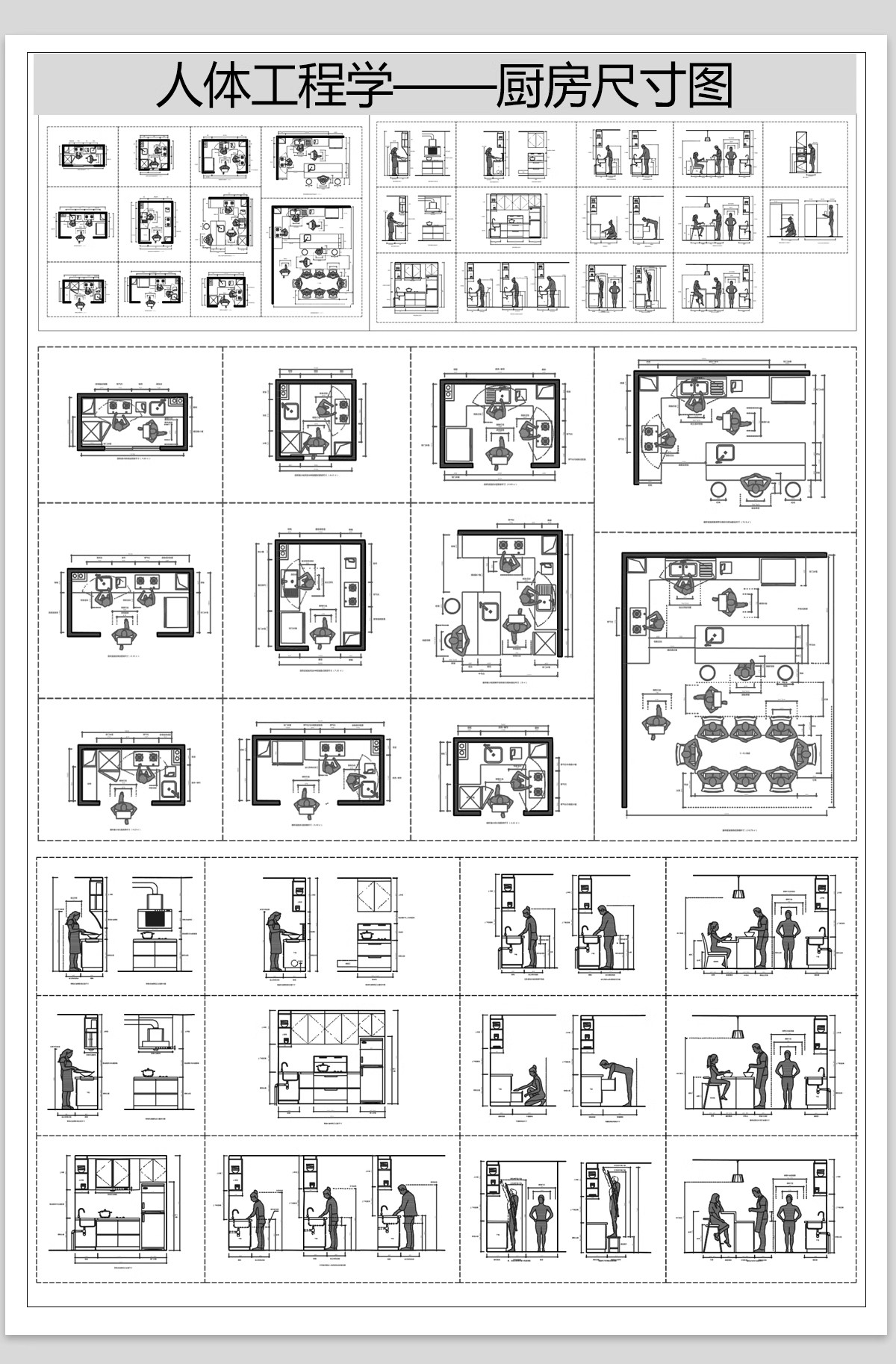 图片[14]-全屋室内设计尺寸人体工程学家装标准CAD施工图布局住宅空间方案-大怪兽分享