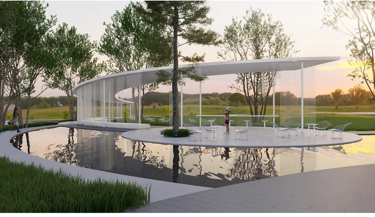 图片[14]-异形弧形廊架SU模型公园亭子广场休闲亭长廊景观构筑廊架SketchUp-大怪兽分享