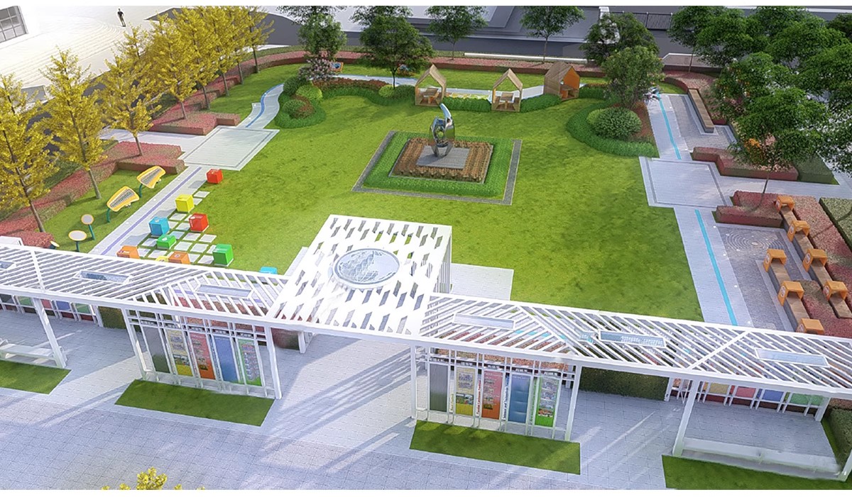 图片[15]-校园景观学校文化广场小学中学大学中庭绿地设计草图大师su模型库-大怪兽分享