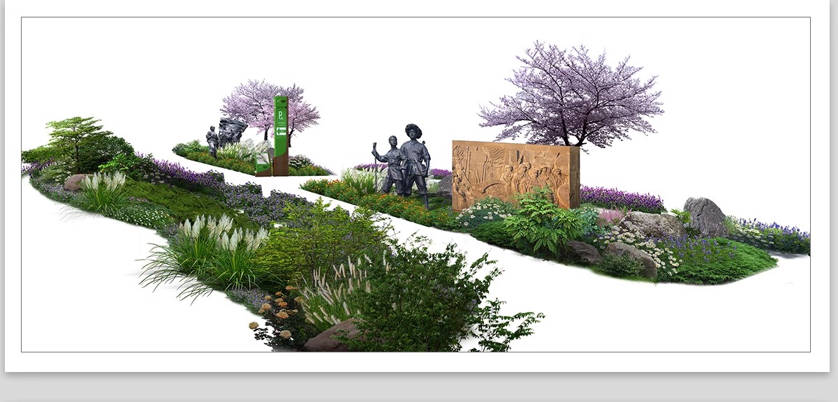 图片[15]-景观园林ps公园花园庭院绿化花境植物组团花镜组合设计psd素材-大怪兽分享