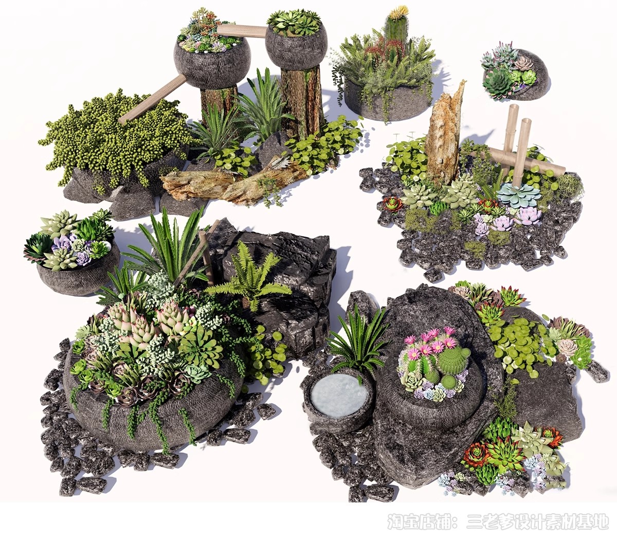 图片[15]-花架盆栽装饰架su模型花卉绿植室内阳台造景架子摆件植物草图大师-大怪兽分享