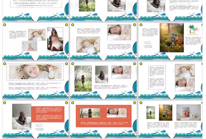 图片[14]-psd小学生幼儿园儿童成长个人档案ppt记录手册A4纪念相册word模板-大怪兽分享