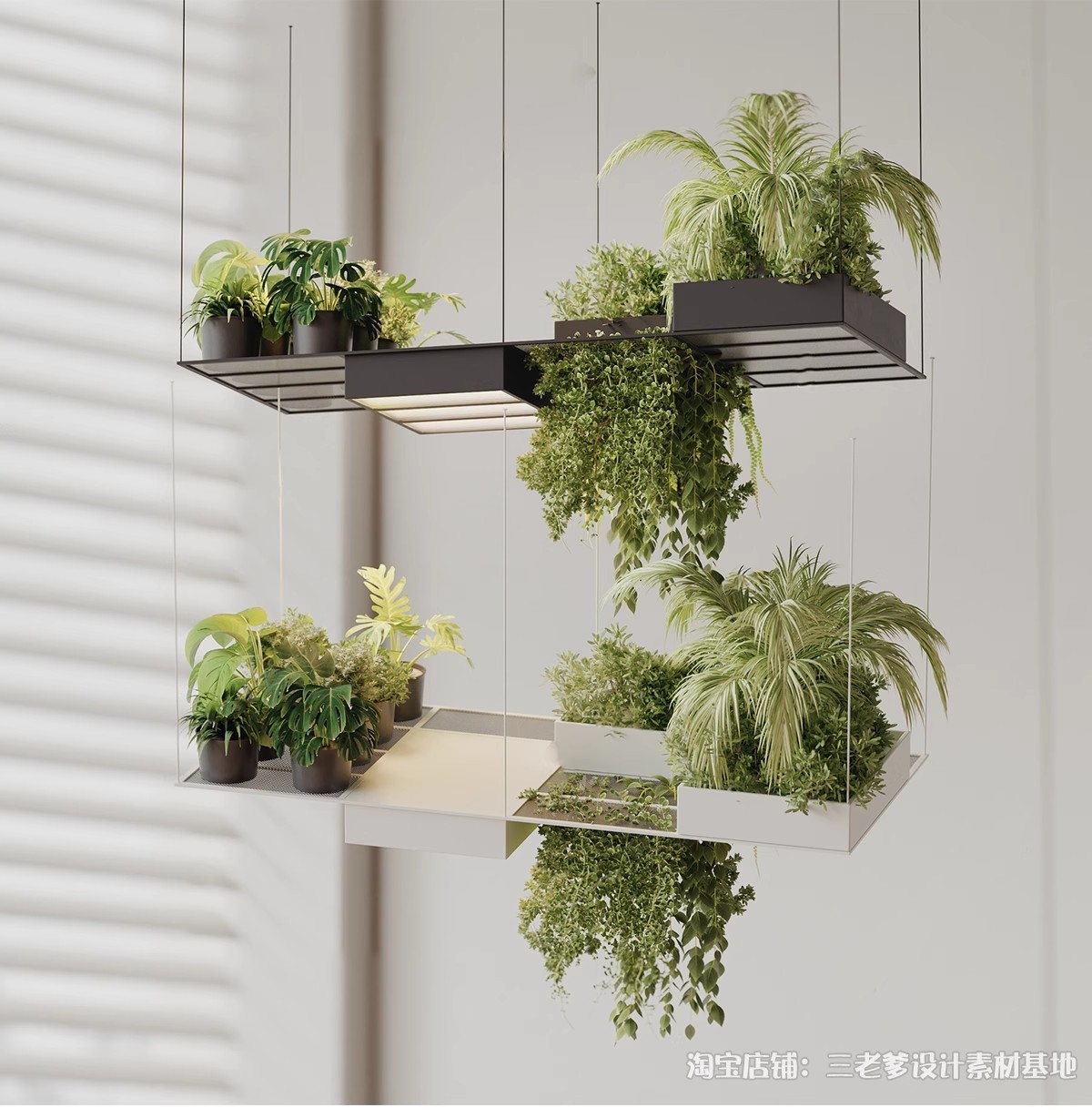图片[16]-花架盆栽装饰架su模型花卉绿植室内阳台造景架子摆件植物草图大师-大怪兽分享