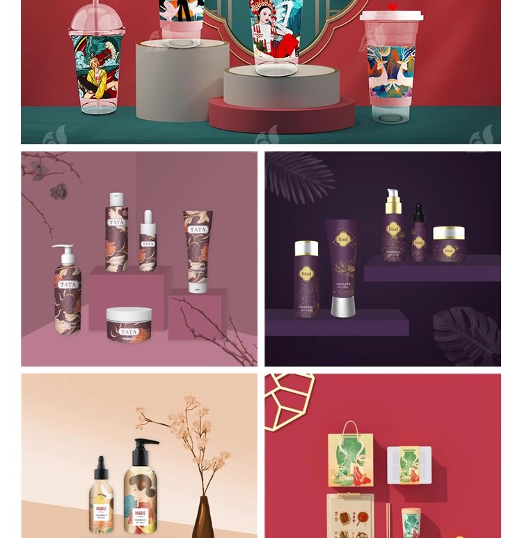 图片[5]-中式文创样机国风国风礼盒包装效果展示智能PSD贴图设计模板素材-大怪兽分享