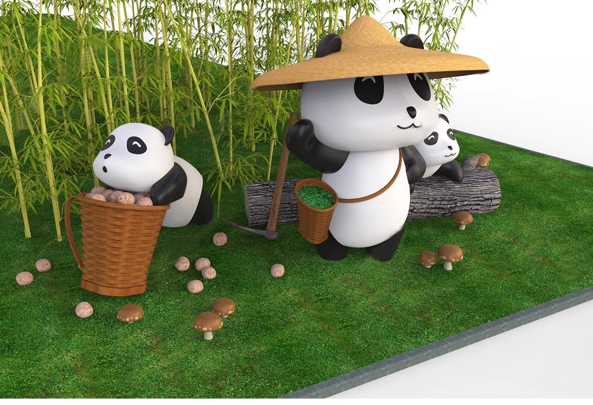 图片[16]-商业街卡通动物雕塑su模型商业广场公园景观小品熊猫麋鹿草图大师-大怪兽分享